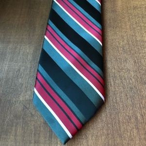 Perbles black and red striped tie